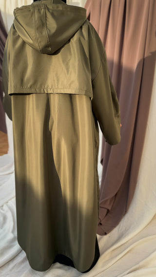 Diva Modest Rain Coat - Olive