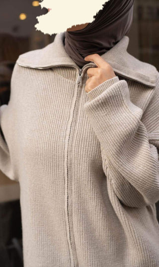 Knitted Oversized Trui Zipper