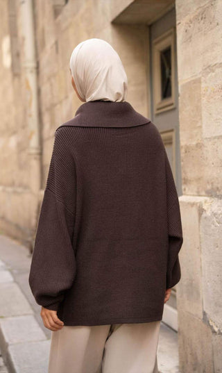Knitted Oversized Trui Zipper