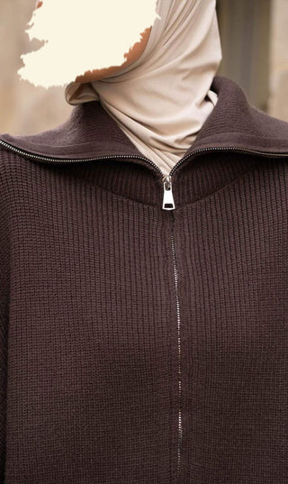 Knitted Oversized Trui Zipper