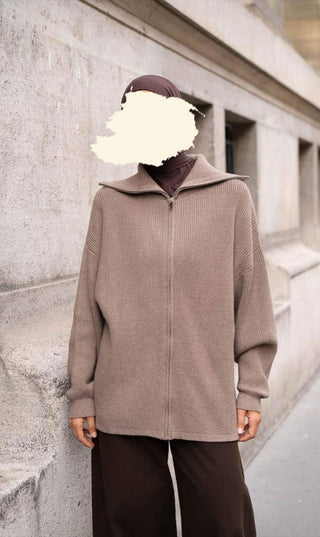 Knitted Oversized Trui Zipper