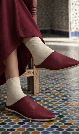 Marokkanische Babouche-Männer - Bordeaux