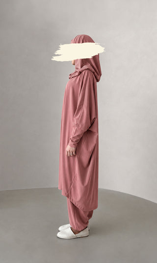 3 - Layer Burkini Oversized - Old Pink