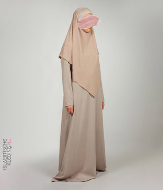 Chiffon Khimar Smokey Sand