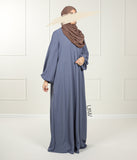 Abaya Puff A-Line Arrzha Stretch - Bleu Jean