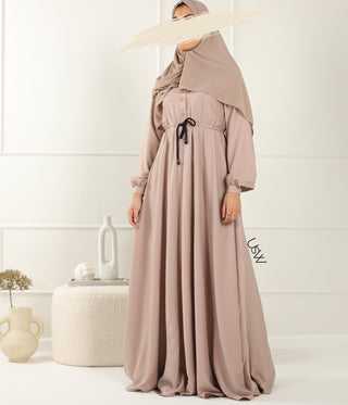 Abaya Maleekah Aaliia - Pastel Taupe