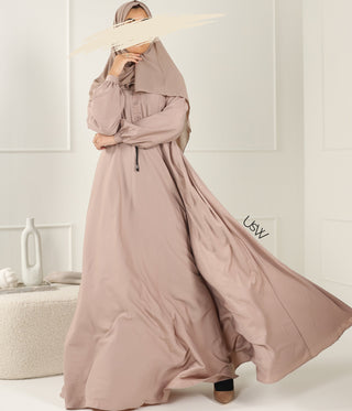 Abaya Maleekah Crepe Royale - التبغ