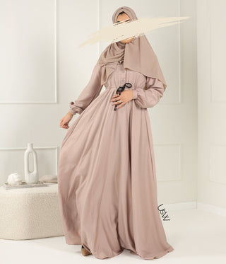 Abaya Maleekah Aaliia - Pastel Taupe