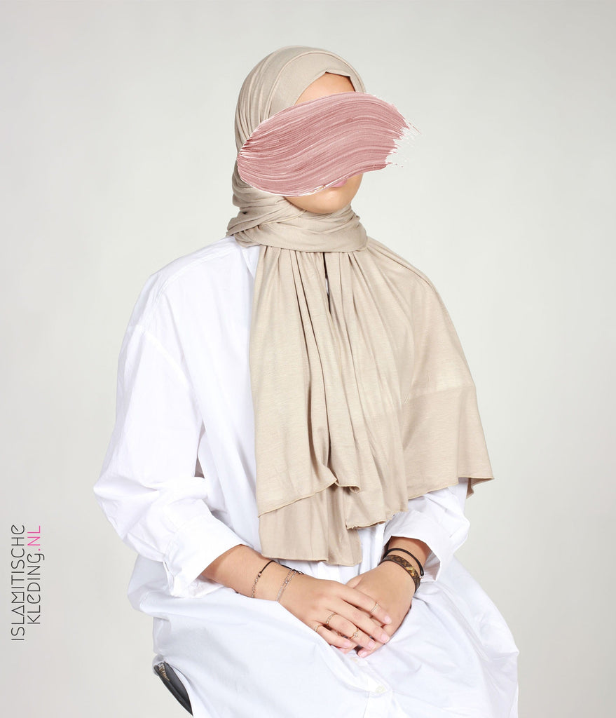 Maxi Jersey Sjaal 80 x 200cm Sandy Taupe