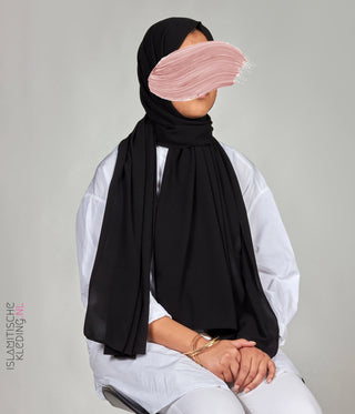 Scarf Chiffon Opaque Black