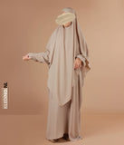 XL Triangle Khimar - Light Taupe