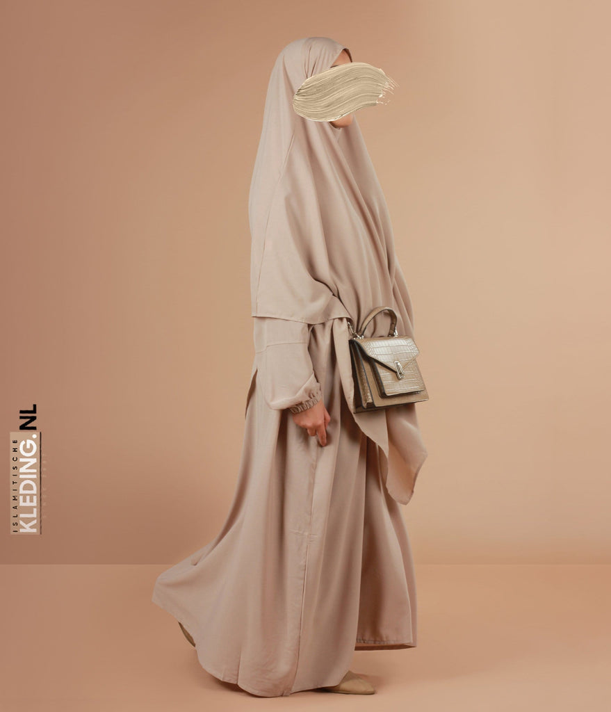 XL Triangle Khimar - Taupe Light