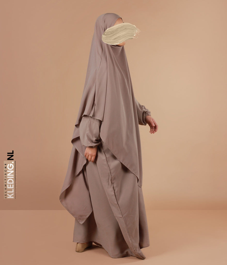 XL Triangle Khimar - Taupe