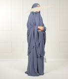Abaya Puff A-Linie Arrzha Stretch – Bleu Jean