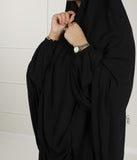 A-Line Abaya Jazz + XXL Jazz Hijab / Crna