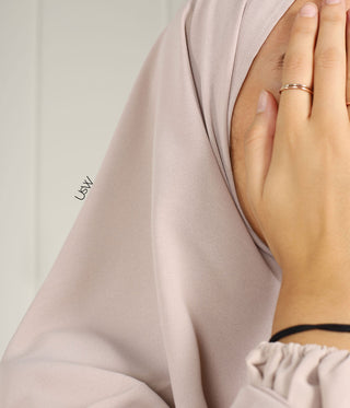 Heup Khimar Stretch Arrzha - Grey Cream