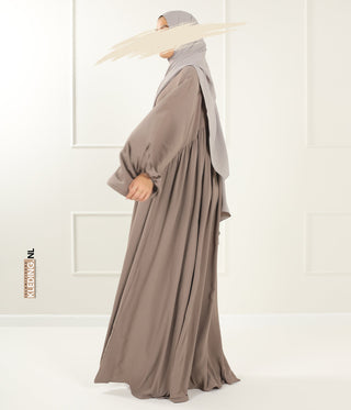 Jilbab Soumaya Balloon Sleeve - Taupe