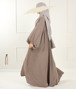 Jilbab Soumaya Balloon Sleeve - Taupe