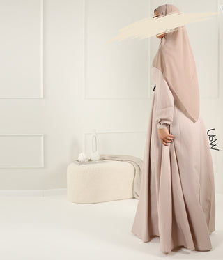 Abaya Maleekah Crepe Royale - التبغ