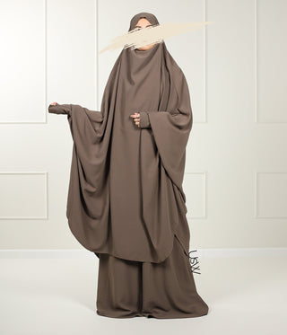 2-Piece TIE BACK TAYMA Jilbab - Desert Taupe