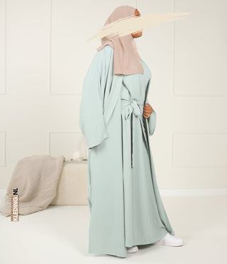 Kimono & Abaya set  Micofiber - Mint