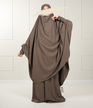 2-Piece TIE BACK TAYMA Jilbab - Desert Taupe