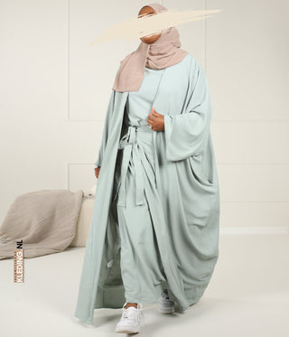 Kimono & Abaya set  Micofiber - Mint