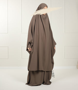 2-Piece TIE BACK TAYMA Jilbab - Desert Taupe