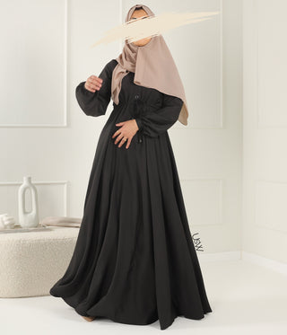 Abaya Maleekah Crepe Royale - التبغ