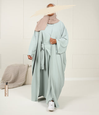 Kimono & Abaya set  Micofiber - Mint