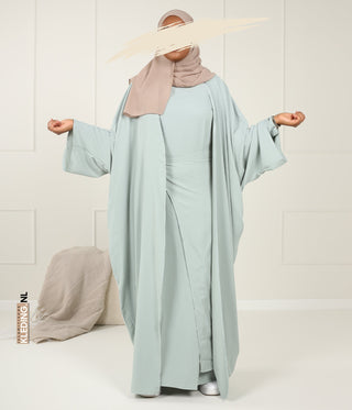 Kimono & Abaya set  Micofiber - Mint