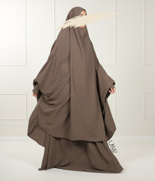 2-Piece TIE BACK TAYMA Jilbab - Desert Taupe