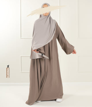 Jilbab Soumaya Balloon Sleeve - Taupe