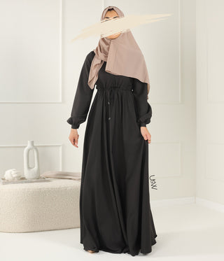 Abaya Maleekah Crepe Royale - التبغ