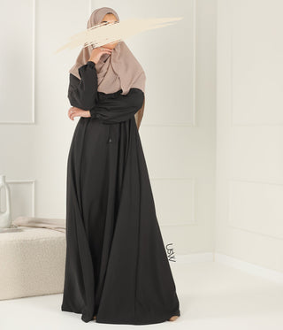 Abaya Maleekah Crepe Royale - التبغ