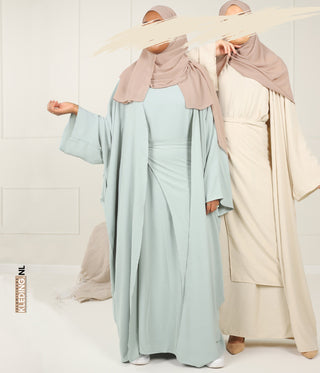 Kimono & Abaya set  Micofiber - Mint