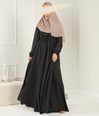 Abaya Maleekah Crepe Royale - التبغ