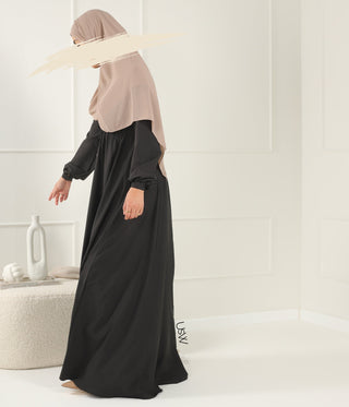 Abaya Maleekah Crepe Royale - التبغ