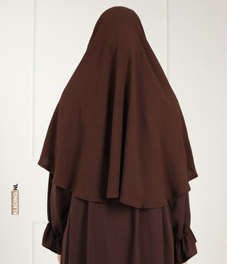 Tie Back Amira Khimar Jazz - Chocolate