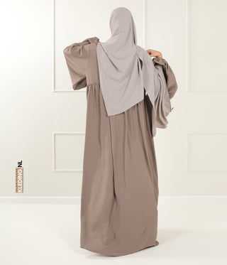 Jilbab Soumaya Balloon Sleeve - Taupe