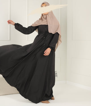 Abaya Maleekah Crepe Royale - التبغ