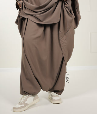 2-Piece TIE BACK TAYMA Jilbab - Desert Taupe