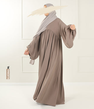 Jilbab Soumaya Balloon Sleeve - Taupe