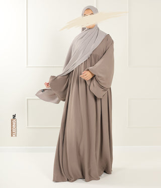 Jilbab Soumaya Balloon Sleeve - Taupe