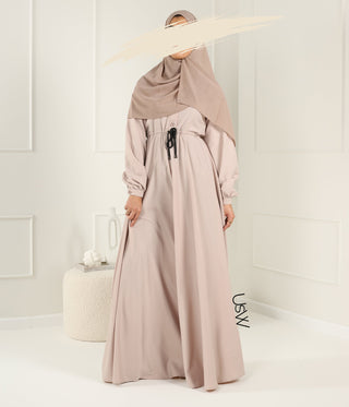 Abaya Maleekah Crepe Royale - التبغ