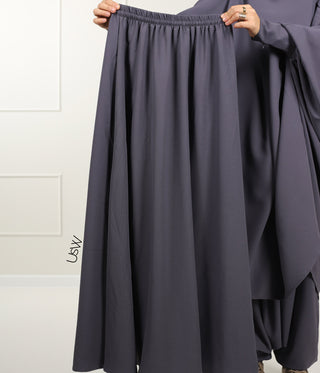 Jilbab TIE BACK TAYMA 2 Pièces - Gris Nuit