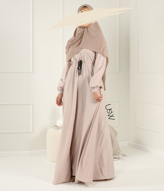 Abaya Maleekah Crepe Royale - التبغ