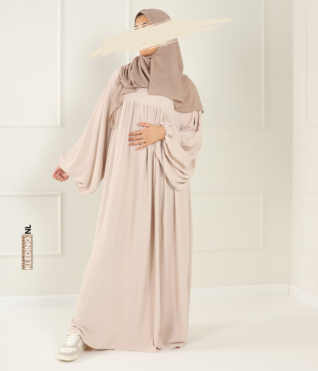 Jilbab Soumaya Balloon Sleeve - Cream – islamitischekleding.nl