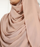 Puni instant hidžab XXL - blijeda breskva