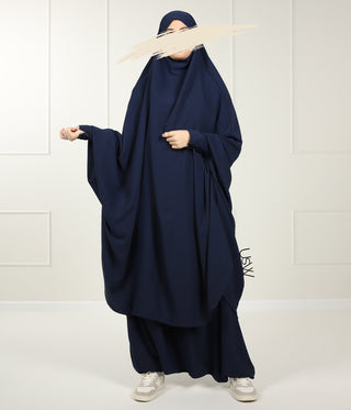 2-Piece TIE BACK TAYMA Jilbab - Navy